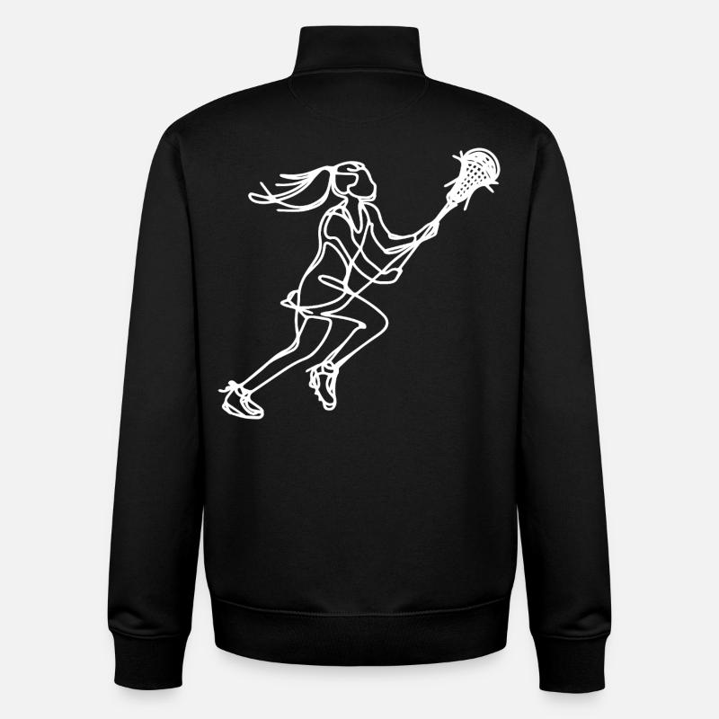 Frauen Lacrosse - Unisex Organic Zip Sweatshirt von Stanley/Stella - Schwarz