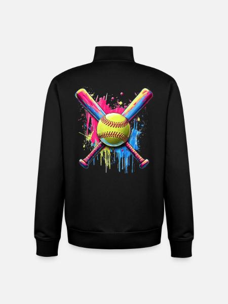 Softball - Unisex Organic Zip Sweatshirt by Stanley/Stella - black