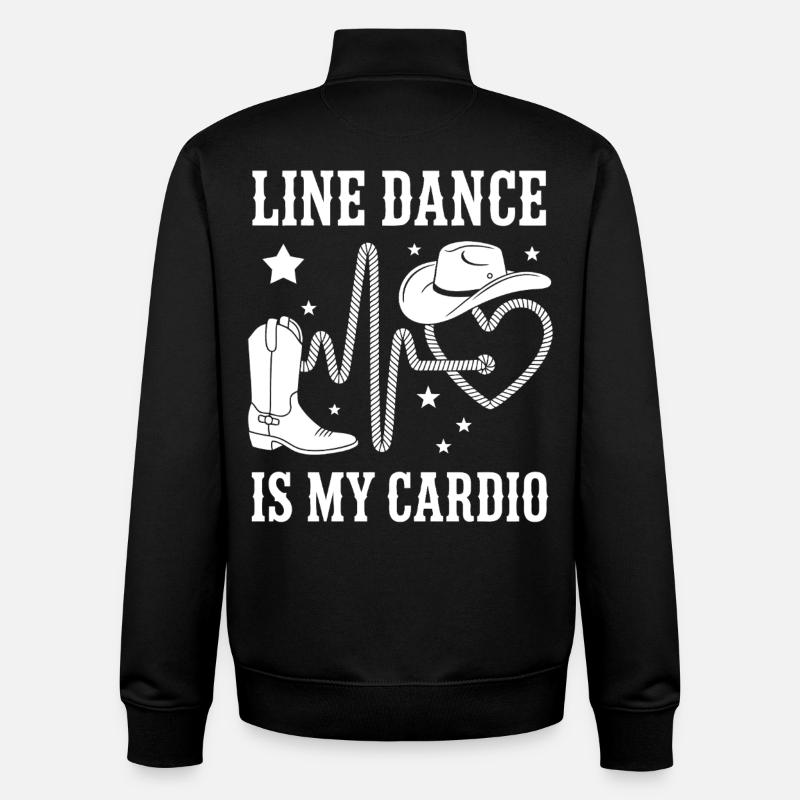 Style cardio en ligne - Sweat zippé unisexe en coton bio Stanley/Stella - noir