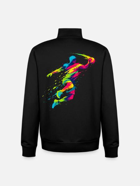 Handball Handball Player - Funny Gift - Unisex Organic Zip Sweatshirt by Stanley/Stella - black