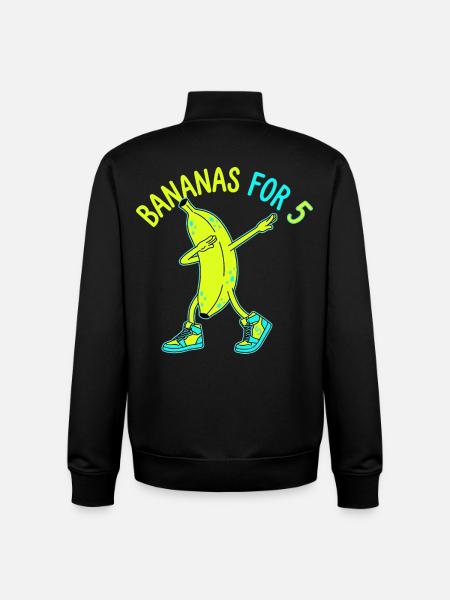 Bananas For 5 Dabbing Banana - Unisex Organic Zip Sweatshirt by Stanley/Stella - black