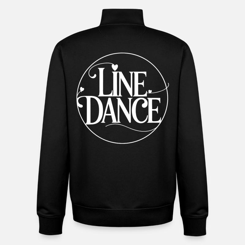 Line Dance Kreis Logo - Unisex Organic Zip Sweatshirt von Stanley/Stella - Schwarz