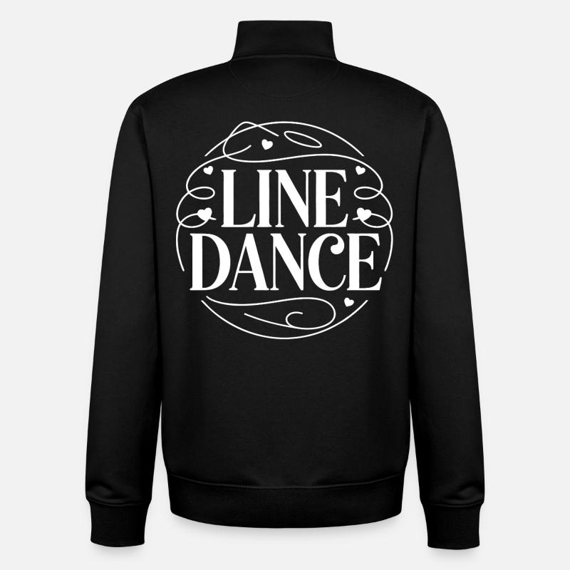 Line Dance Herz Ornament - Unisex Organic Zip Sweatshirt von Stanley/Stella - Schwarz