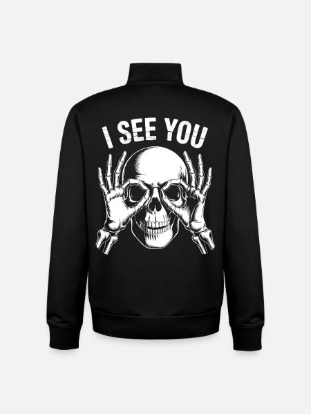 I See You Skeleton View - Unisex Organic Zip Sweatshirt by Stanley/Stella - black