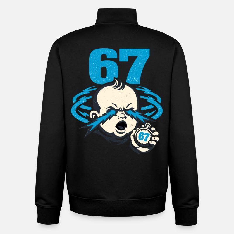 67 six seven - gen z - Unisex Organic Zip Sweatshirt von Stanley/Stella - Schwarz