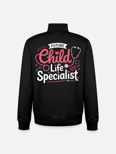 Future Child Life Specialist - Unisex Organic Zip Sweatshirt by Stanley/Stella - black