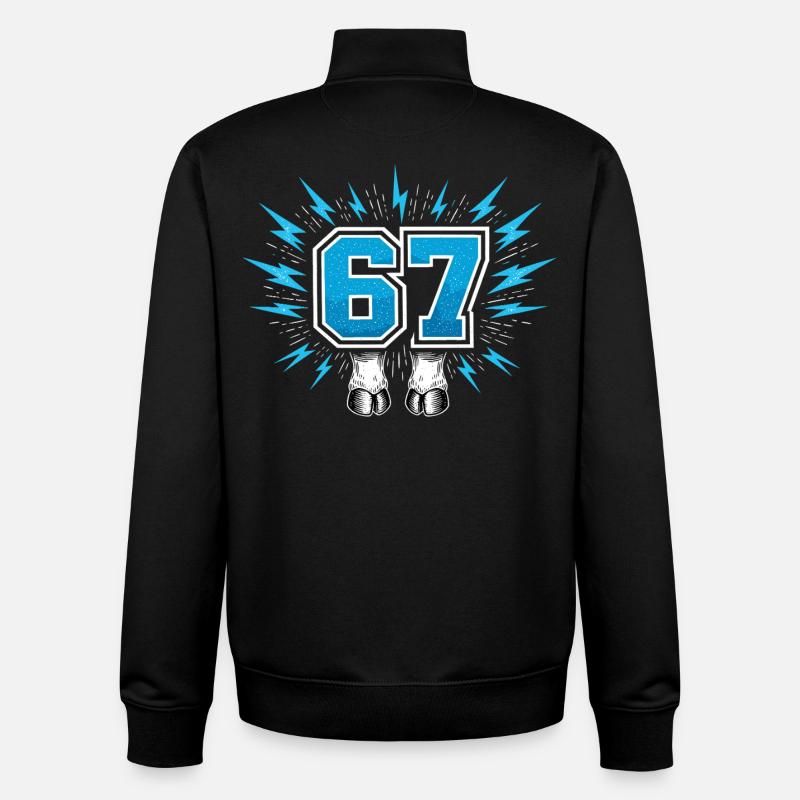 67 Six Seven - Kuhhuf - Unisex Organic Zip Sweatshirt von Stanley/Stella - Schwarz