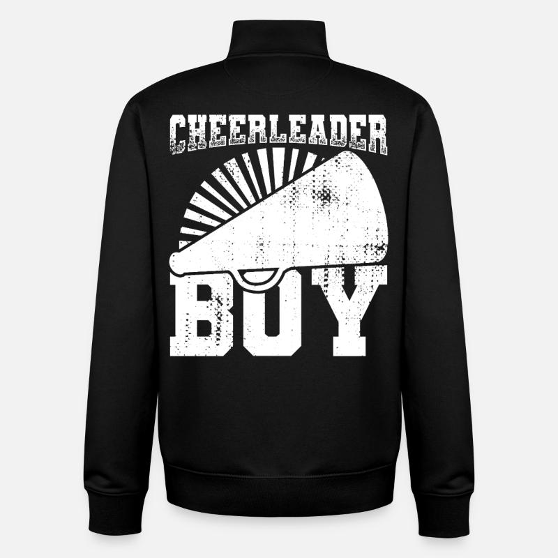 Cheerleader Boy - Unisex Organic Zip Sweatshirt by Stanley/Stella - black