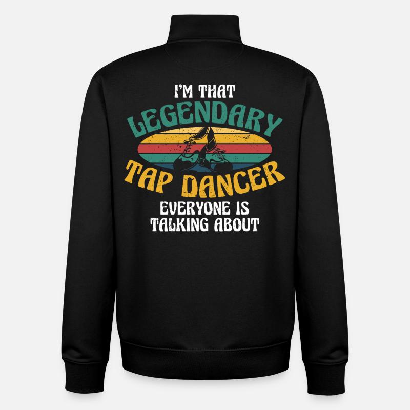 Claquettes Danseuse Danseuse Claquetade Légendaire - Sweat zippé unisexe en coton bio Stanley/Stella - noir