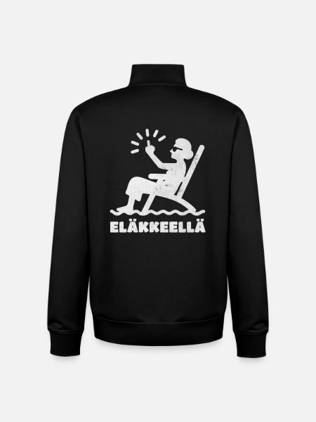 Retired - Grandma in a Beach Chair - Unisex Organic Zip Sweatshirt by Stanley/Stella - black