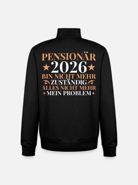 Retraité 2026 Plus responsable - Pension - Sweat zippé unisexe en coton bio Stanley/Stella - noir