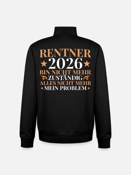 Retraités 2026 Plus responsables - retraite - Sweat zippé unisexe en coton bio Stanley/Stella - noir