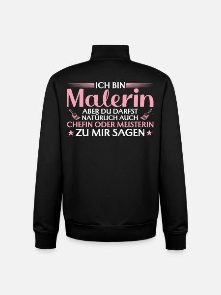 Handwerkerin Chefin oder Meisterin - Malerin - Unisex Organic Zip Sweatshirt von Stanley/Stella - Schwarz