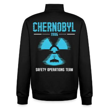 Sicherheitsteam Tschernobyl – Lustiges Tschernobyl - Unisex Organic Zip Sweatshirt von Stanley/Stella - Schwarz - Hinten - AI Model Male 185 light (185cm)