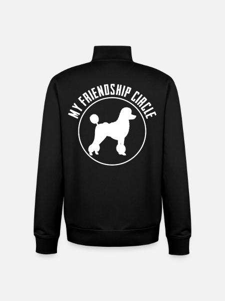 Poodle My Friendship Circle  - Unisex Organic Zip Sweatshirt by Stanley/Stella - black