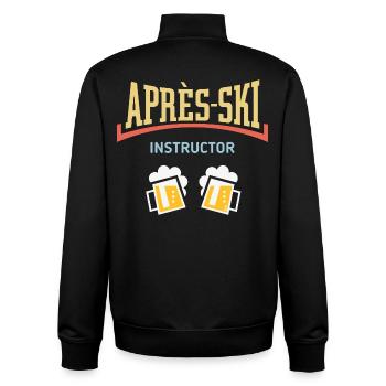Après-Ski Instructor (Bier Apres Ski Konkav / 5C) - Unisex Organic Zip Sweatshirt von Stanley/Stella - Schwarz - Hinten - AI Model Male 185 light (185cm)
