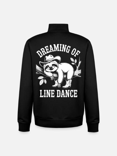 Sloth Dreaming Line Dance - Unisex Organic Zip Sweatshirt by Stanley/Stella - black
