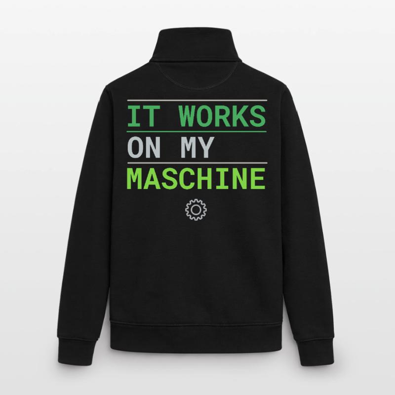 It Works On My Machine - Developer Excuse Unisex Organic Zip Sweatshirt by Stanley/Stella
