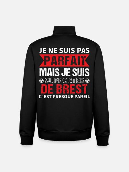 Brest-Supporter Brest Fußballgeschenk - Unisex Organic Zip Sweatshirt von Stanley/Stella - Schwarz