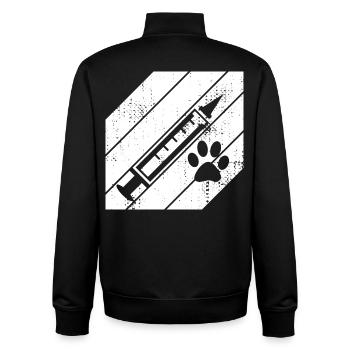 Tierarzt Spritze - Unisex Organic Zip Sweatshirt von Stanley/Stella - Schwarz - Hinten - AI Model Male 185 light (185cm)