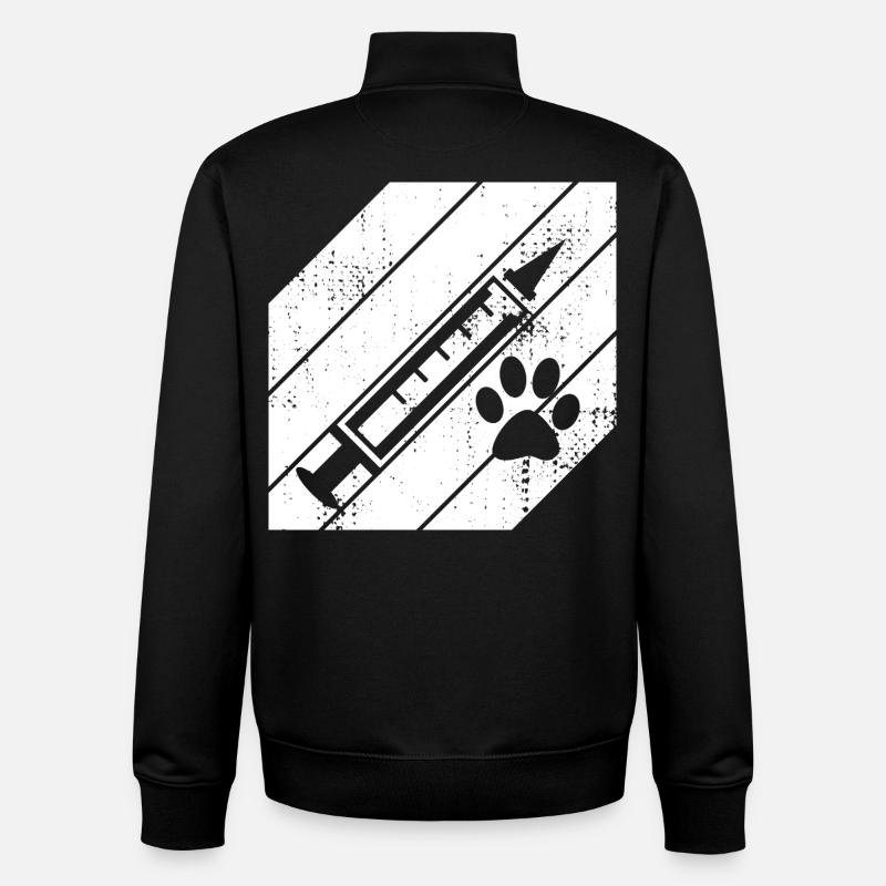 Tierarzt Spritze - Unisex Organic Zip Sweatshirt von Stanley/Stella - Schwarz