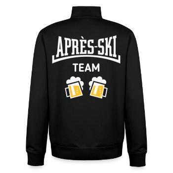 Après-Ski Team (Bier Apres Ski Konkav / NEG 2C) - Unisex Organic Zip Sweatshirt von Stanley/Stella - Schwarz - Hinten - AI Model Male 185 light (185cm)
