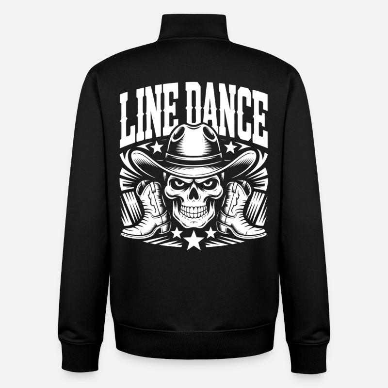 Lone Dance Skull Rodeo - Unisex Organic Zip Sweatshirt by Stanley/Stella - black