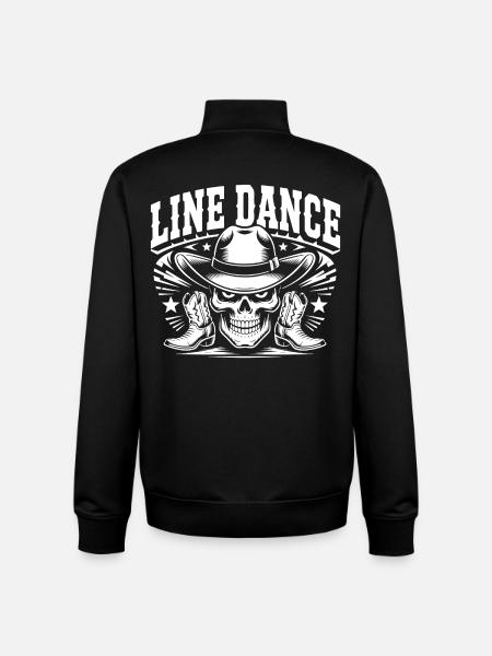 Line Dance Skull Cowboy - Unisex Organic Zip Sweatshirt by Stanley/Stella - black