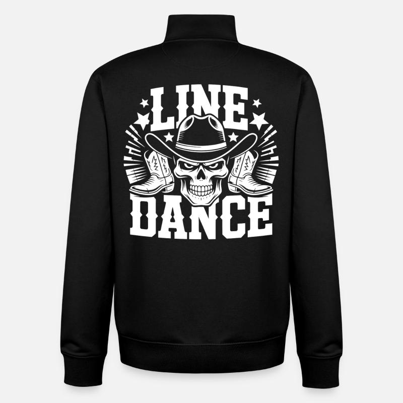Line Dance Skull Western - Unisex Organic Zip Sweatshirt von Stanley/Stella - Schwarz