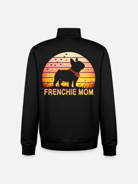 Frenchie Mom - Unisex Organic Zip Sweatshirt von Stanley/Stella - Schwarz