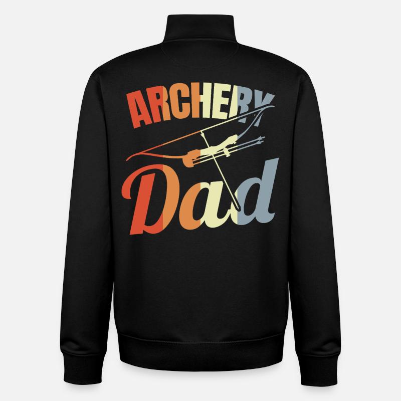 Père archer - Sweat zippé unisexe en coton bio Stanley/Stella - noir