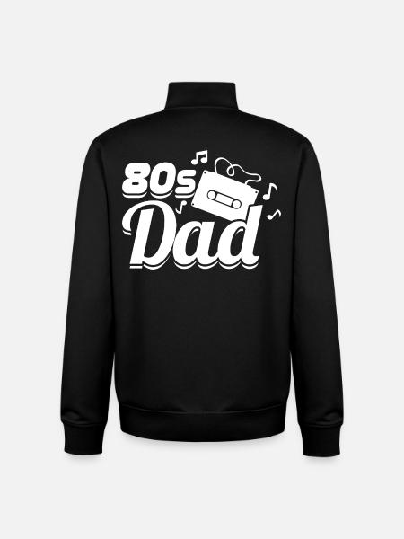 80er Papa - Unisex Organic Zip Sweatshirt von Stanley/Stella - Schwarz