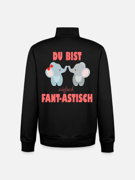 You're just fantastic, elephant friends - Unisex Organic Zip Sweatshirt by Stanley/Stella - black