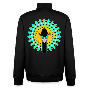 Bird girl power - Unisex Organic Zip Sweatshirt by Stanley/Stella - black - Back - AI Model Male 185 light (185cm)