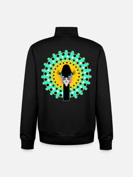Vogel-Mädchen-Power - Unisex Organic Zip Sweatshirt von Stanley/Stella - Schwarz