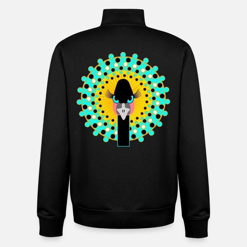 Vogel-Mädchen-Power - Unisex Organic Zip Sweatshirt von Stanley/Stella - Schwarz