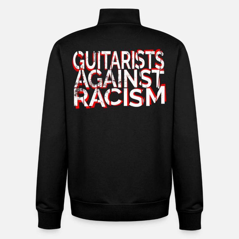 Gitarristen gegen Rassismus - Unisex Organic Zip Sweatshirt von Stanley/Stella - Schwarz