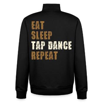 Eat Sleep Tap Dance Repeat - Unisex Organic Zip Sweatshirt von Stanley/Stella - Schwarz - Hinten - AI Model Male 185 light (185cm)