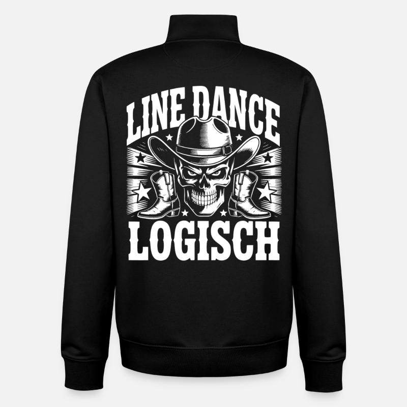 Line Dance Schädel Western Boots - Unisex Organic Zip Sweatshirt von Stanley/Stella - Schwarz