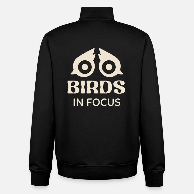 Birds in Focus - Unisex Organic Zip Sweatshirt by Stanley/Stella - black