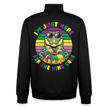 King Cake Mardi Gras Aligator - Unisex Organic Zip Sweatshirt von Stanley/Stella - Schwarz - Hinten - AI Model Male 185 light (185cm)