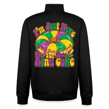 King Cake Mardi Gras - Unisex Organic Zip Sweatshirt by Stanley/Stella - black - Back - AI Model Male 185 light (185cm)