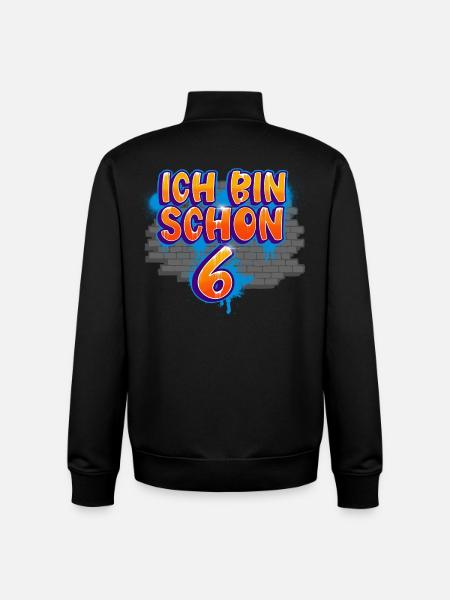 6th Birthday Graffiti - Unisex Organic Zip Sweatshirt by Stanley/Stella - black