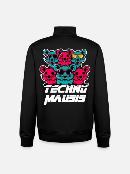 Techno Mausis - Unisex Organic Zip Sweatshirt by Stanley/Stella - black