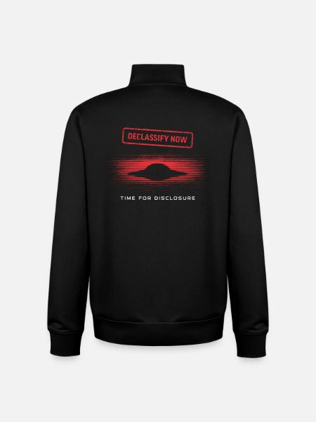 Declassify Now – Zeit für UFO-Offenlegung - Unisex Organic Zip Sweatshirt by Stanley/Stella - black
