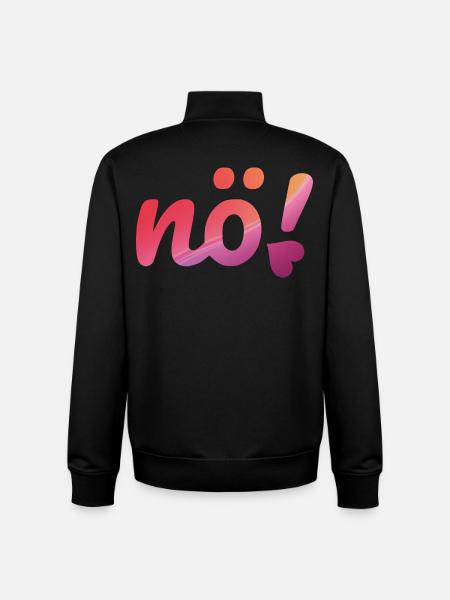 Nö Neon pink & lila verlauf mit dem Slogan Nö. - Unisex Organic Zip Sweatshirt von Stanley/Stella - Schwarz