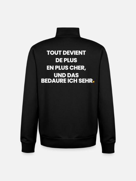 French-German-Rhyme 1 (Ver. A) - Unisex Organic Zip Sweatshirt by Stanley/Stella - black