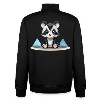 Low-Poly Panda am Eisgebirge - Unisex Organic Zip Sweatshirt von Stanley/Stella - Schwarz - Hinten - AI Model Male 185 light (185cm)