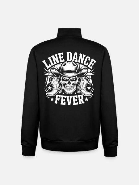 Line Dance Forever Skull - Unisex Organic Zip Sweatshirt by Stanley/Stella - black
