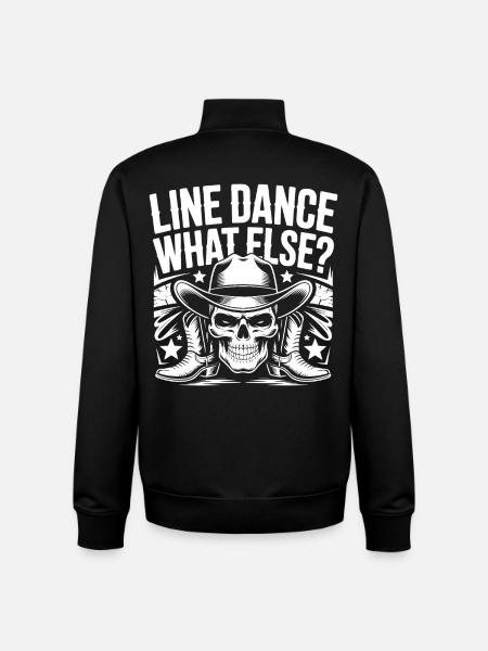 Line Dance Skull Cowboy - Unisex Organic Zip Sweatshirt by Stanley/Stella - black